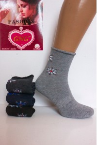 Махровые женские носки без резинки GNG высокие Арт.: B5568