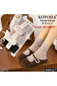 Вельветовые женские носки КОРОНА высокие Арт.: BY5510-1