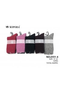 Шерстяные медицинские женские носки альпаки КОРОНА высокие Арт.: B2551-4