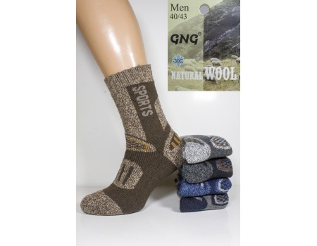 Шерстяные махровые мужские носки GNG Wool Thermo высокие Арт.: 2860