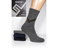 Шерстяные махровые мужские носки с узором MANCOK высокие Арт.:15202