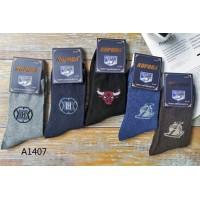 Вовняні чоловічі шкарпетки з емблемами із собачої вовни КОРОНА високі Арт.: А1407 / Упаковка 12 пар /