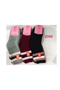 Медицинские женские носки с начёсом КОРОНА высокие Арт: B2056 / Упаковка 12 пар /