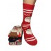 Махровые новогодние женские носки KARDESLER высокие Арт: 1619-2 / Санта HOO /