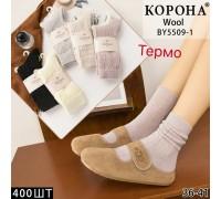 Шерстяные женские носки травка КОРОНА высокие Арт.: BY5509-1