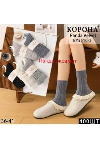 Вельветовые женские носки КОРОНА высокие Арт.: BY5510-2