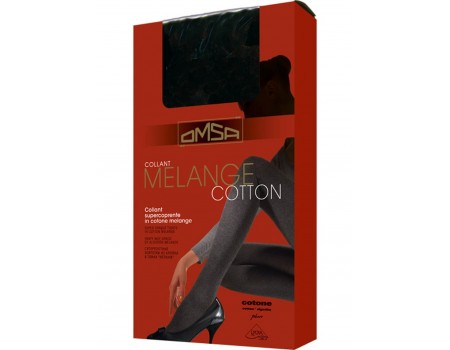 Тёплые колготки с эффектом меланж OMSA Melange Cotton