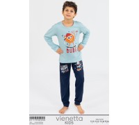 Детская пижама для мальчика из штанов и футболки с длинным рукавом Vienetta Kids Арт: 011155-0000