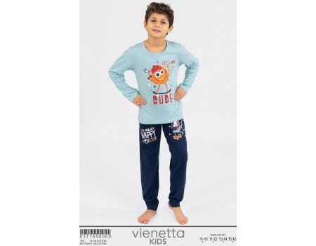 Детская пижама для мальчика из штанов и футболки с длинным рукавом Vienetta Kids Арт: 011155-0000