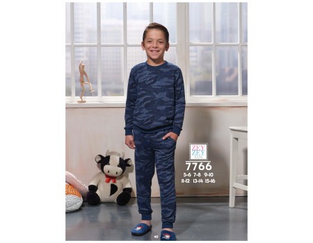 Детская пижама для мальчика из штанов и футболки с длинным рукавом SEVIM Арт: 7766