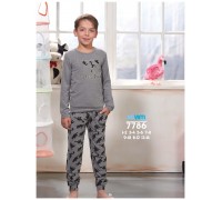 Детская пижама для сна из штанов и футболки с длинным рукавом SEVIM Арт: 7786