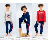 Детская пижама для мальчика из штанов и футболки с длинным рукавом Vienetta Kids Арт.: 104020-0000