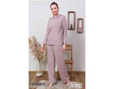Комплект штанов и футболки с длинным рукавом интерлок Vienetta Secret Арт: 008152-0000