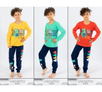 Детская пижама для мальчика из штанов и футболки с длинным рукавом Vienetta Kids Арт.: 104026-0000