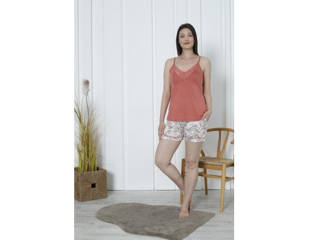 Комплект шорт и майки Nicoletta Арт.: 90534-1 / Терракотовый /