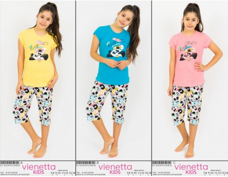 Детская пижама для сна из капри и футболки Vienetta Kids Арт: 010049-2480