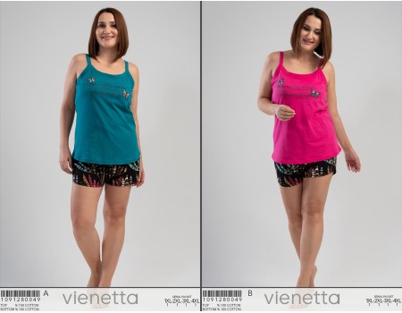 Комплект шорт и майки на тонких шлейках Vienetta Secret Арт: 109128-0049