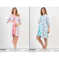 Комплект туніки з халатом для вагітних мам Vienetta Secret Арт: 111525-0724