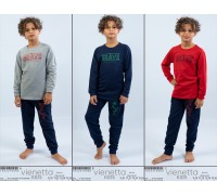 Дитячий комплект на байці зі штанів та футболки з довгим рукавом Vienetta Kids Арт.: 105221-0000
