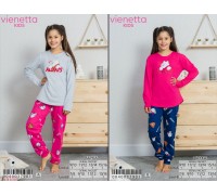 Детская пижама из штанов и футболки с длинным рукавом на байке Vienetta Kids Арт: 004003-7901