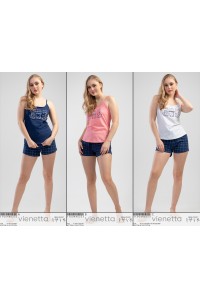 Комплект шорт и майки на тонких шлейках Vienetta Secret Арт: 110044-0253