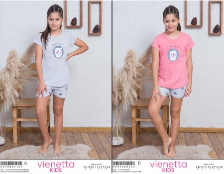 Детская пижама для сна из шорт и футболки Vienetta Kids Арт: 009086-0153