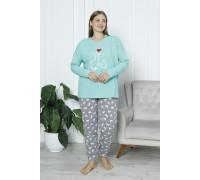 Комплект штанов и футболки с длинным рукавом Nicoletta Арт.: 30067-1 / Мятный /