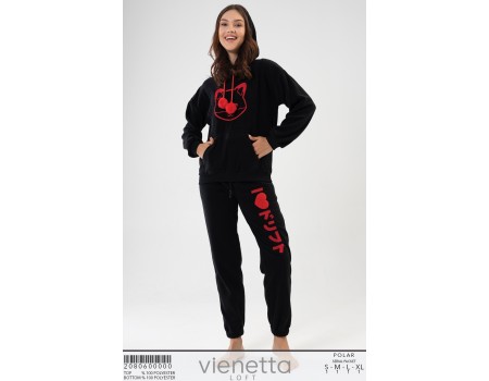 Комплект штанов и футболки с длинным рукавом и капюшоном из полара Vienetta Secret Арт.: 208060-0000