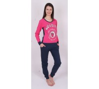 Комплект штанов и футболки с длинным рукавом на байке Nicoletta Арт: 88242