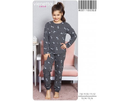 Детская пижама для сна из штанов и футболки с длинным рукавом Vienetta Kids Арт: 802110-0352
