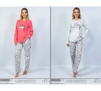 Комплект штанів та футболки з довгим рукавом на байці Vienetta Secret Арт.: 105237-0589