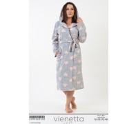 Халат из полара с капюшоном Vienetta Secret Арт.: 209006-0228