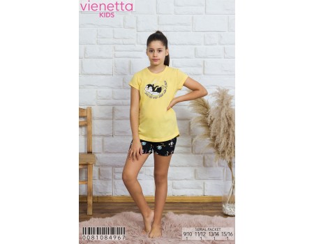 Детская пижама для сна из шорт и футболки Vienetta Kids Арт: 008108-4967