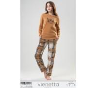 Комплект штанов и футболки с длинным рукавом на поларе Vienetta Secret Арт.: 201033-0063