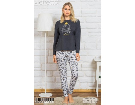 Комплект из штанов и футболки с длинным рукавом Vienetta Secret Арт: 005078-0151