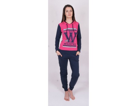 Комплект штанов и футболки с длинным рукавом на байке Nicoletta Арт: 88243