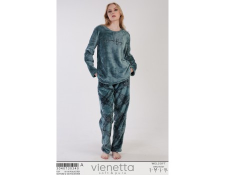 Комплект штанов и футболки с длинным рукавом WELSOFT Vienetta Secret Арт.: 304073-0340 / Зеленый /