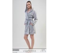 Халат из полара с капюшоном Vienetta Secret Арт.: 203195-0275