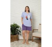 Комплект шорт і футболки Nicoletta Арт: 28038-1 / Блакитний /