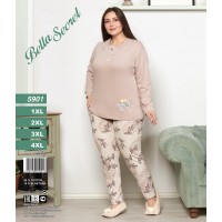 Комплект хлопковый из штанов и кофты Metin Bella Secret Арт: 5901