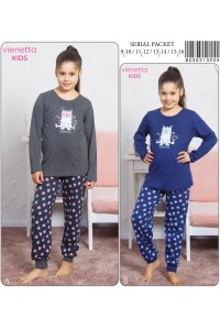 Детская пижама для сна из штанов и футболки с длинным рукавом Vienetta Kids Арт: 803031-3209