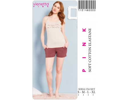 Комплект шорт и майки на тонких шлейках Vienetta Secret Арт: 712148-0000