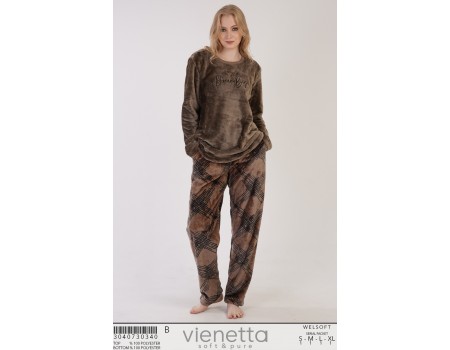 Комплект штанов и футболки с длинным рукавом WELSOFT Vienetta Secret Арт.: 304073-0340 / Бежевый /