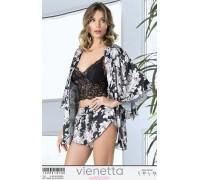Комплект сатиновый из шорт с топом и халатом Vienetta Secret Арт: 160941-4940