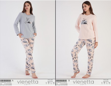 Комплект штанов и футболки с длинным рукавом из полара Vienetta Secret Арт.: 304047-0303
