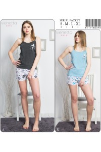 Комплект шорт и майки на тонких шлейках Vienetta Secret Арт: 811178-0349
