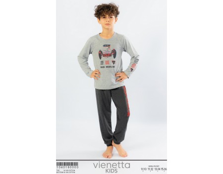 Детская пижама для мальчика из штанов и футболки с длинным рукавом Vienetta Kids Арт.: 104018-0000