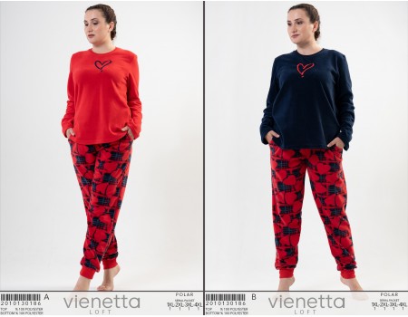 Комплект штанов и футболки с длинным рукавом из полара Vienetta Secret Арт.: 201013-0186