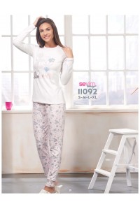 Комплект женский из штанов и футболки с длинным рукавом SEVIM Арт: 11092
