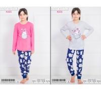 Детская пижама для сна из штанов и футболки с длинным рукавом Vienetta Kids Арт: 906033-4646